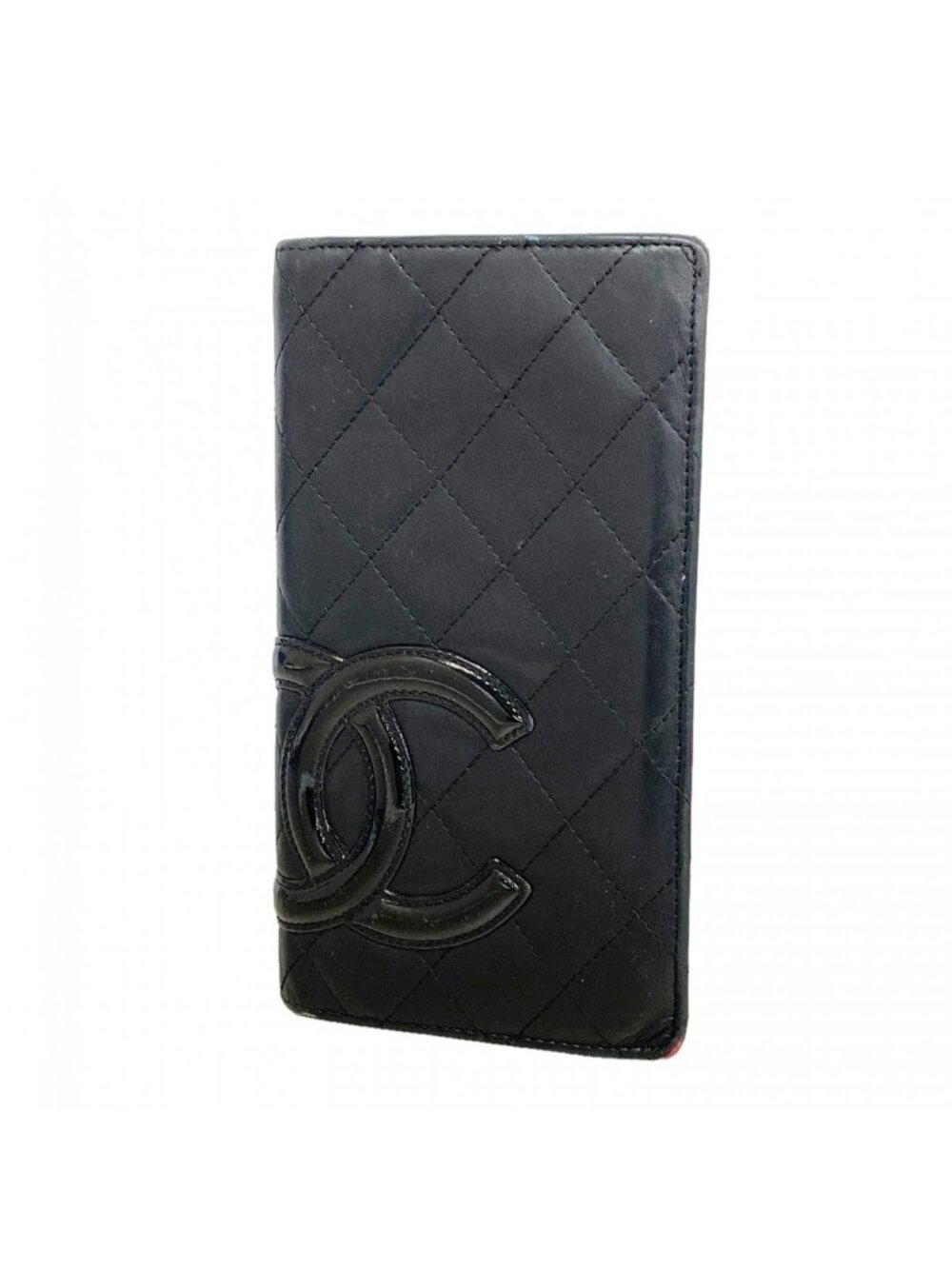 Chanel Wallet Cambon Lambskin Black Silver